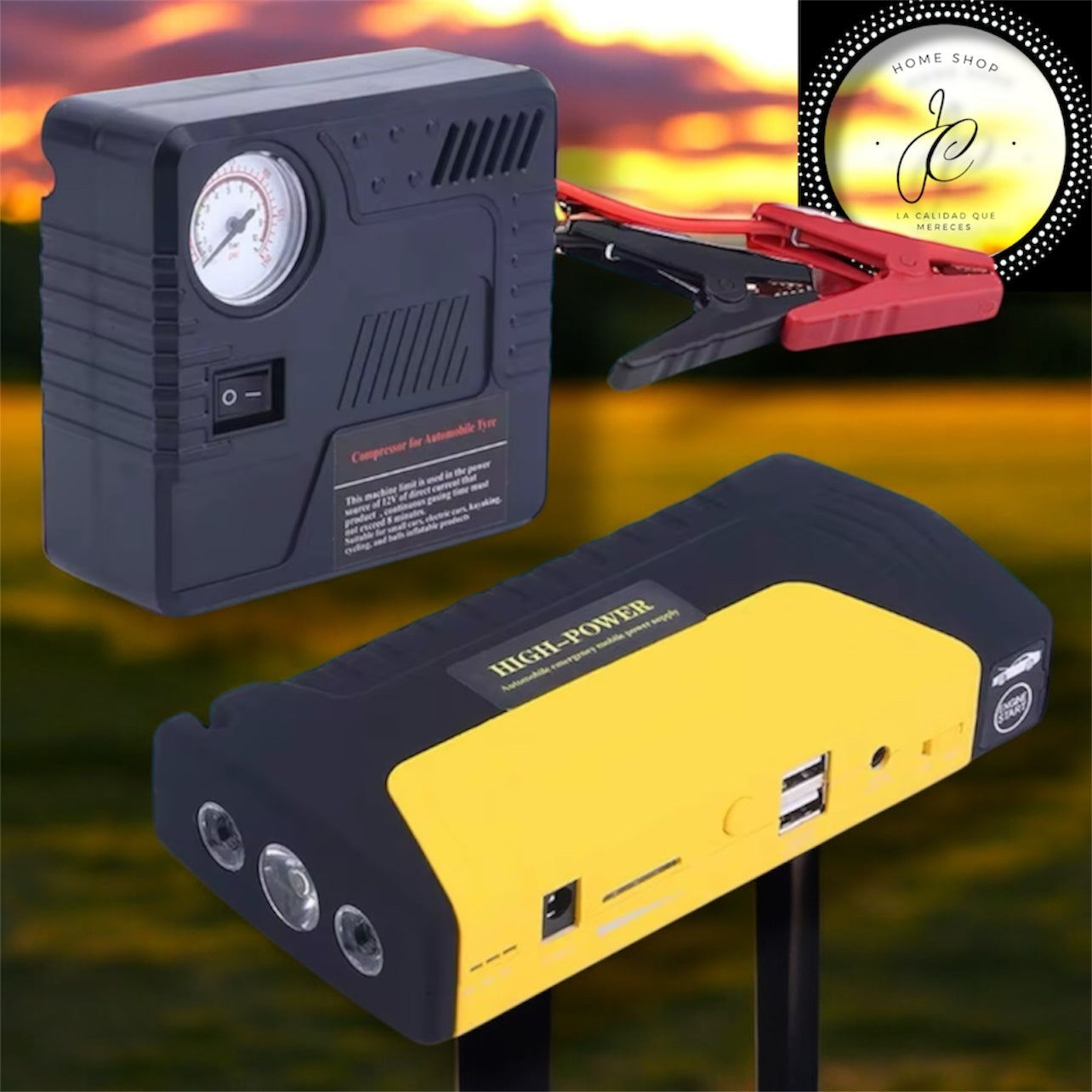 JUMPER DE VEHÍCULO TM15 + BOMBA DE AIRE KIT TODO EN UNO MD-10505