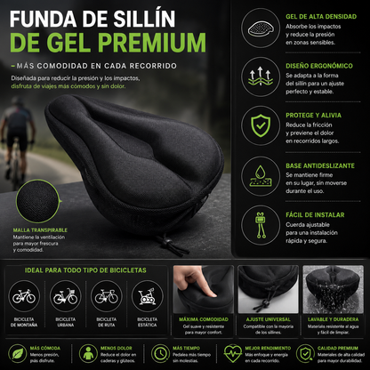 FORRO SILLIN DE SILICON PARA ASIENTO DE BICICLETA
