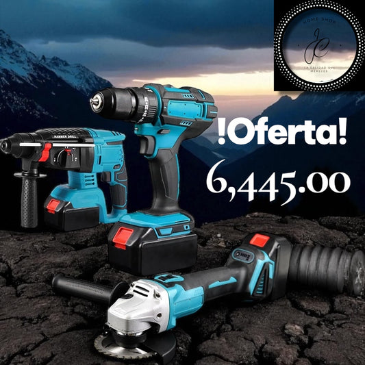 SET TALADRO-PULIDORA - MINITALADRO / 2 BATERIAS HD-0331