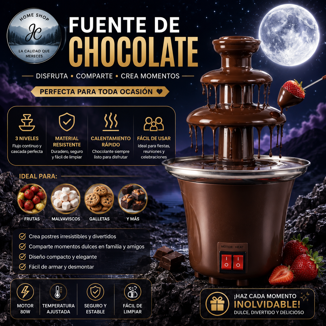 FUENTE CHOCOLATE IDEAL PARA EVENTOS