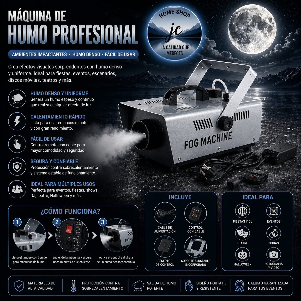 MAQUINA HUMO 900W
