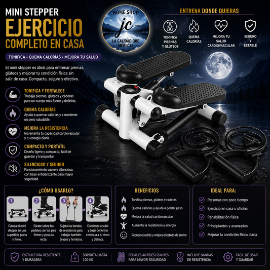 MINI BICICLETA ESCALADORA MAQUINA PARA TONIFICAR TODO EL CUERPO