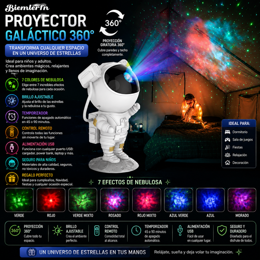 PROYECTOR DE ASTRONAUTA LUZ LED