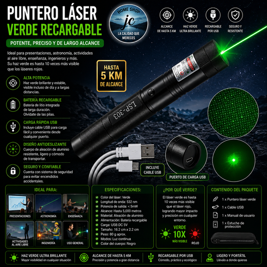 PUNTERO LASER RECARGABLE