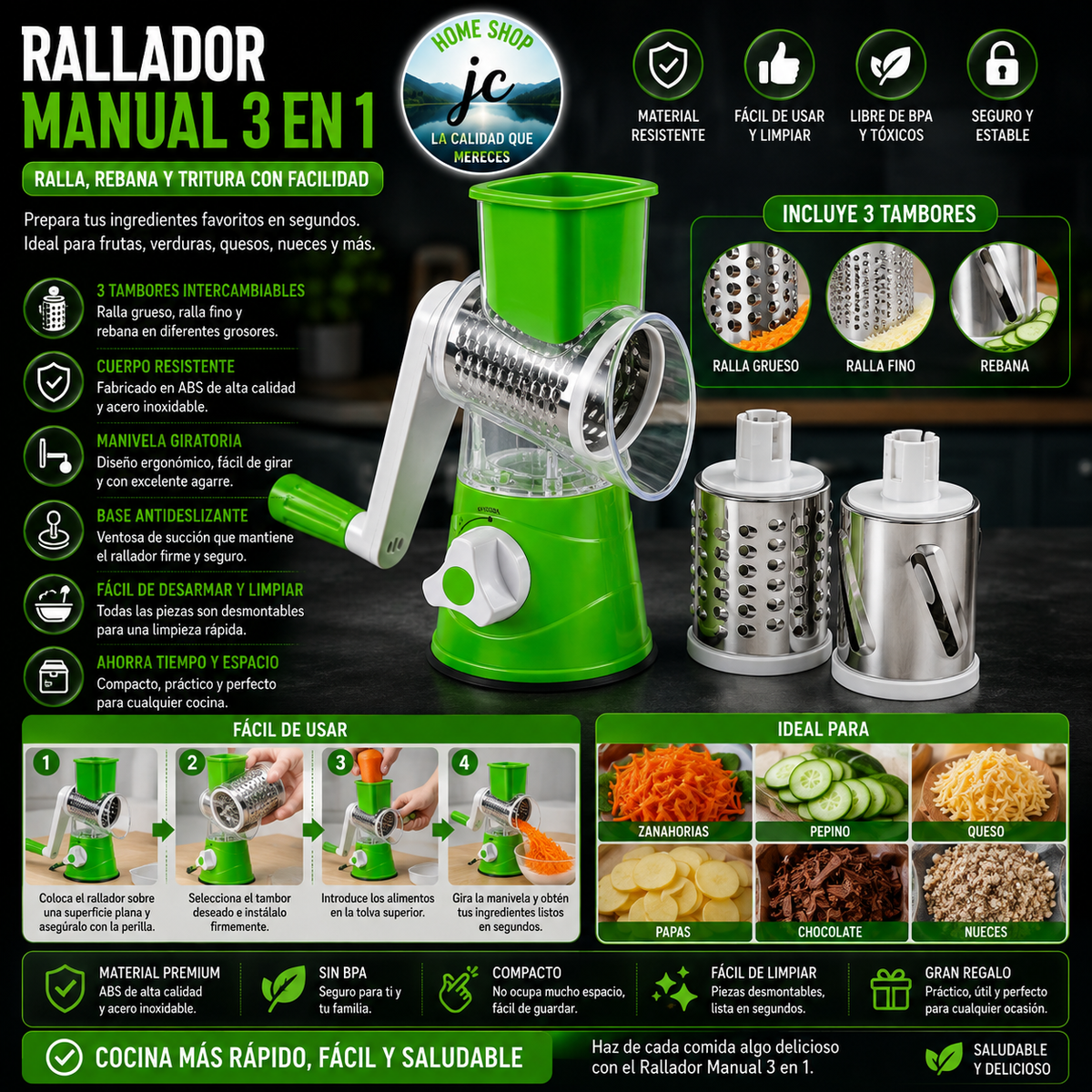 RALLADOR MULTIUSO MANUAL