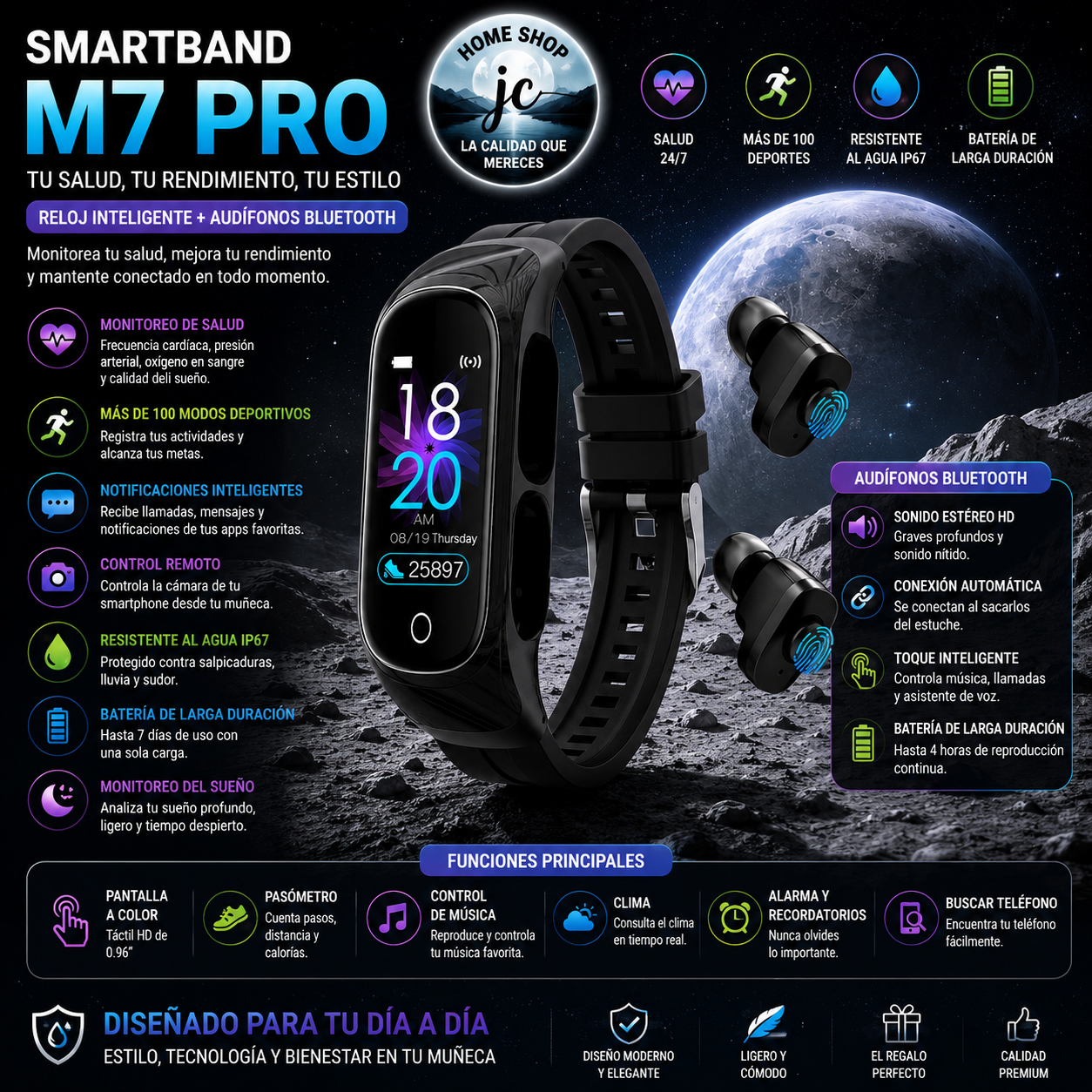 RELOJ SMARTWATCH N8 NEGRO