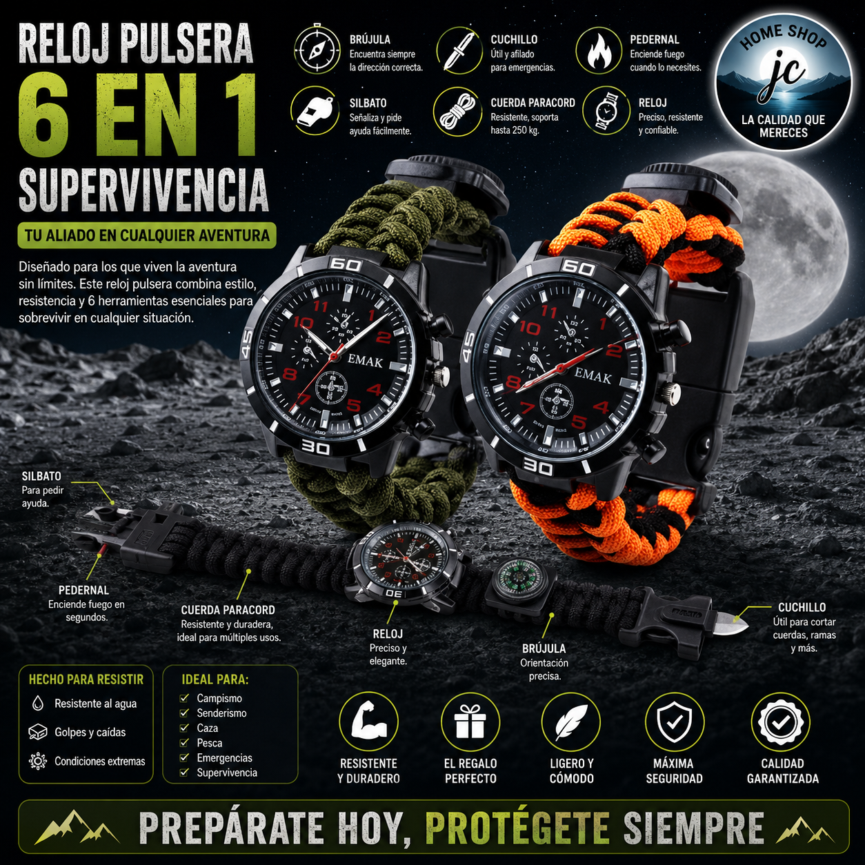 RELOJ TACTICO SUPERVIVENCIA