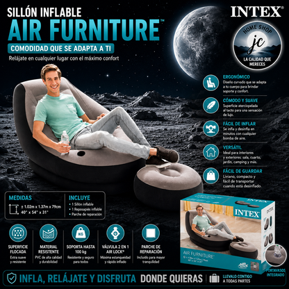 SILLON Y REPOSAPIÉS INFLABLE INTEX