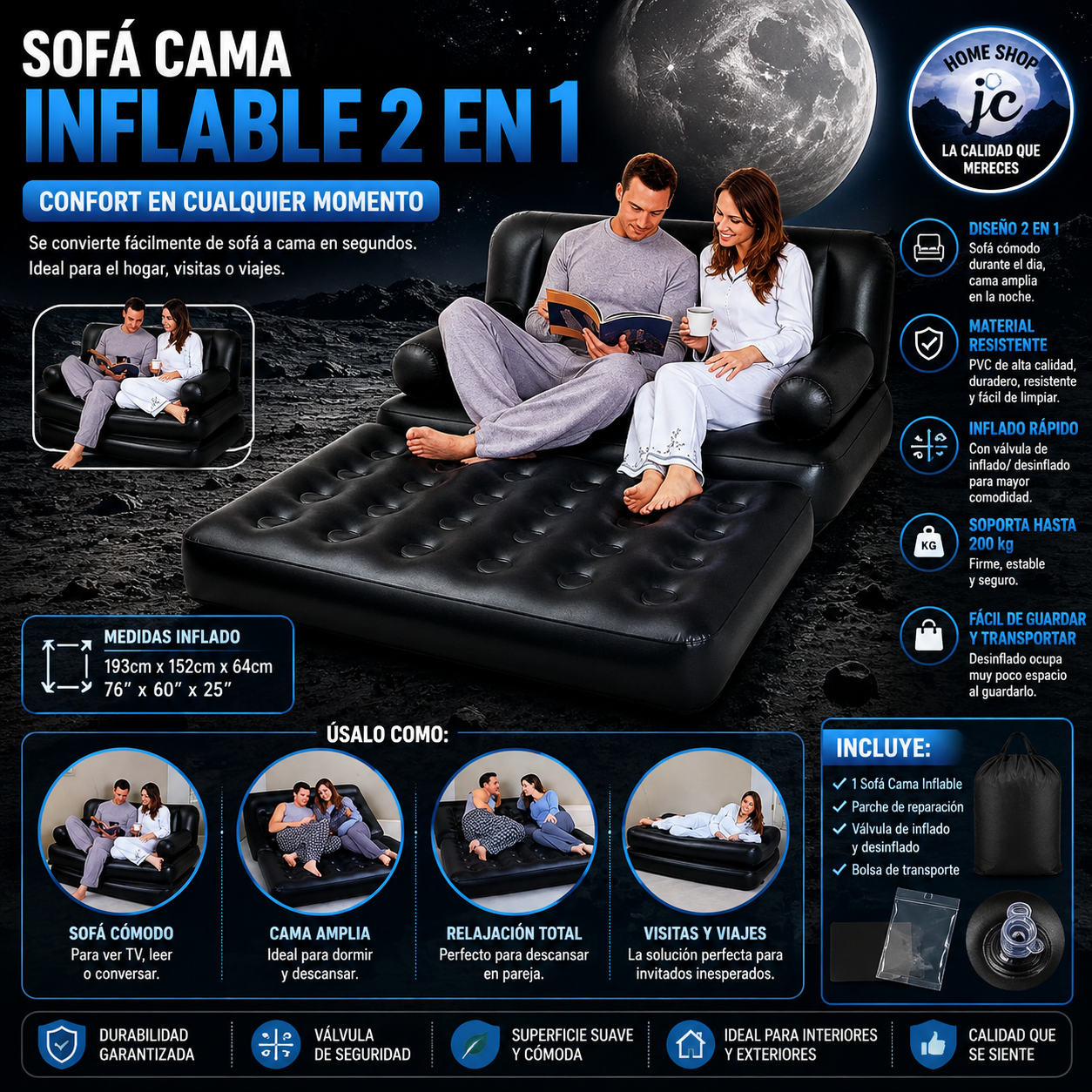 SOFA INDIVIDUAL CAMA INFLABLE