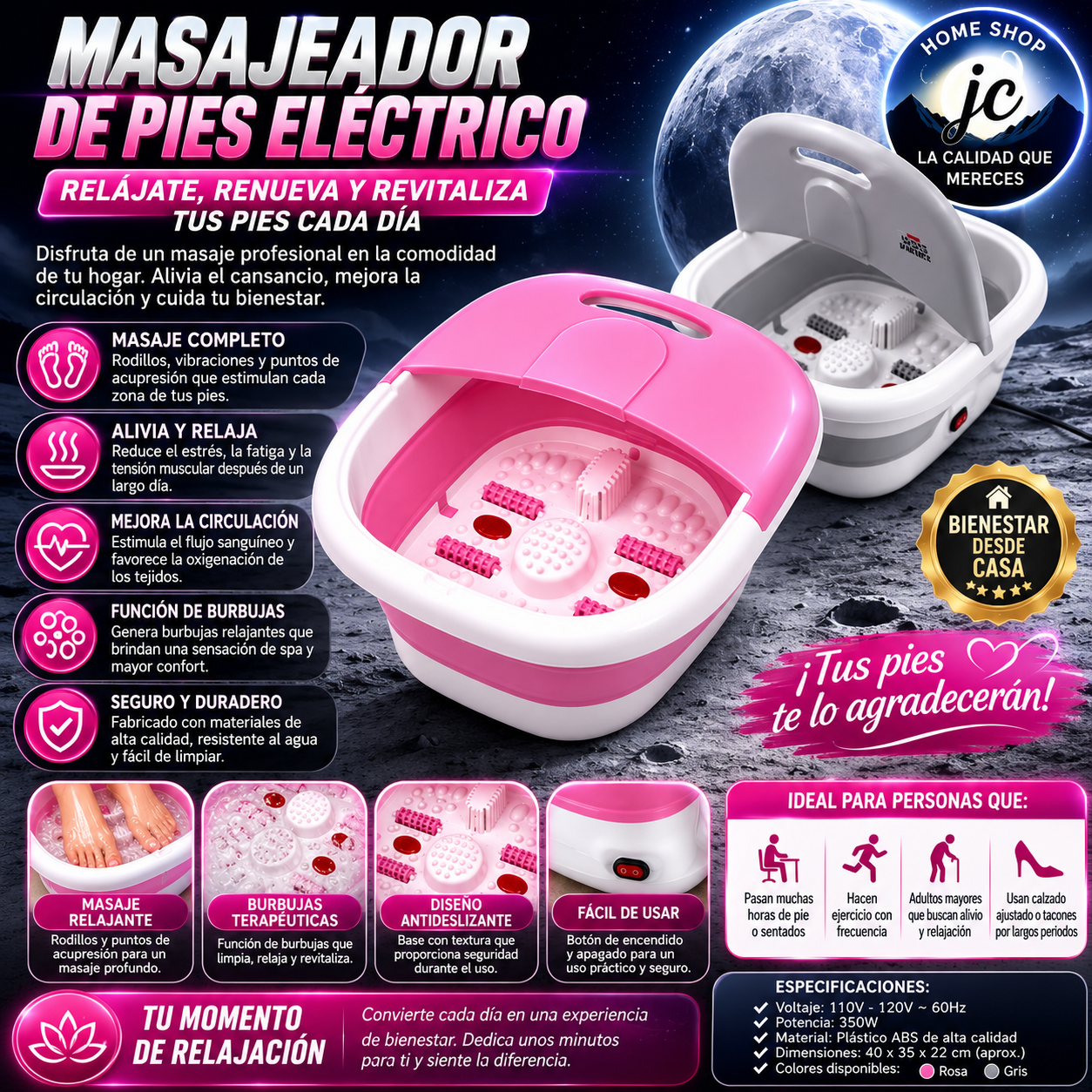 SPA PARA PIES BANDEJA