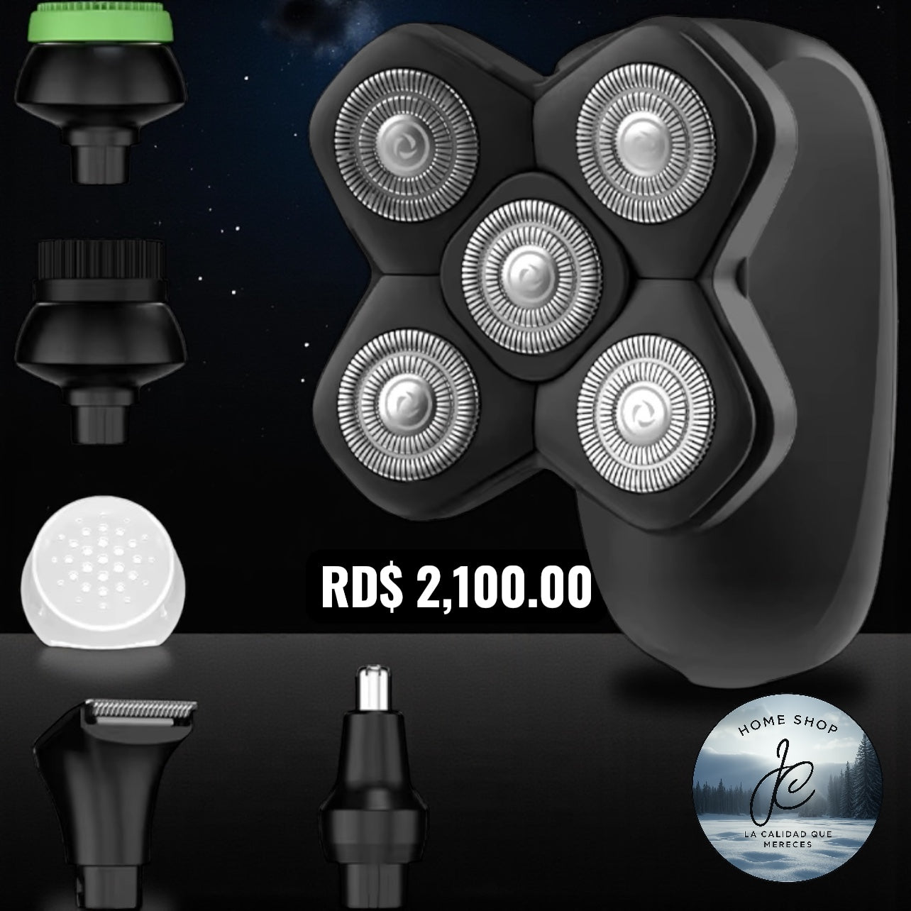 AFEITADORA ELÉCTRICA SHAVER PORTÁTIL USB CABEZA BARBA NARIZ