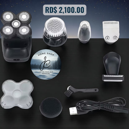 AFEITADORA ELÉCTRICA SHAVER PORTÁTIL USB CABEZA BARBA NARIZ