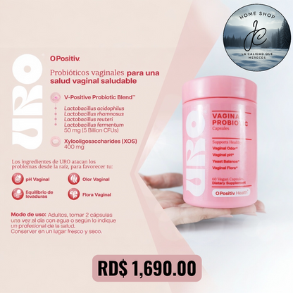 URO VAGINAL PROBIOTICS PARA LA SALUD VAGINAL DE LAS MUJERES, EQUILIBRIO DEL PH.