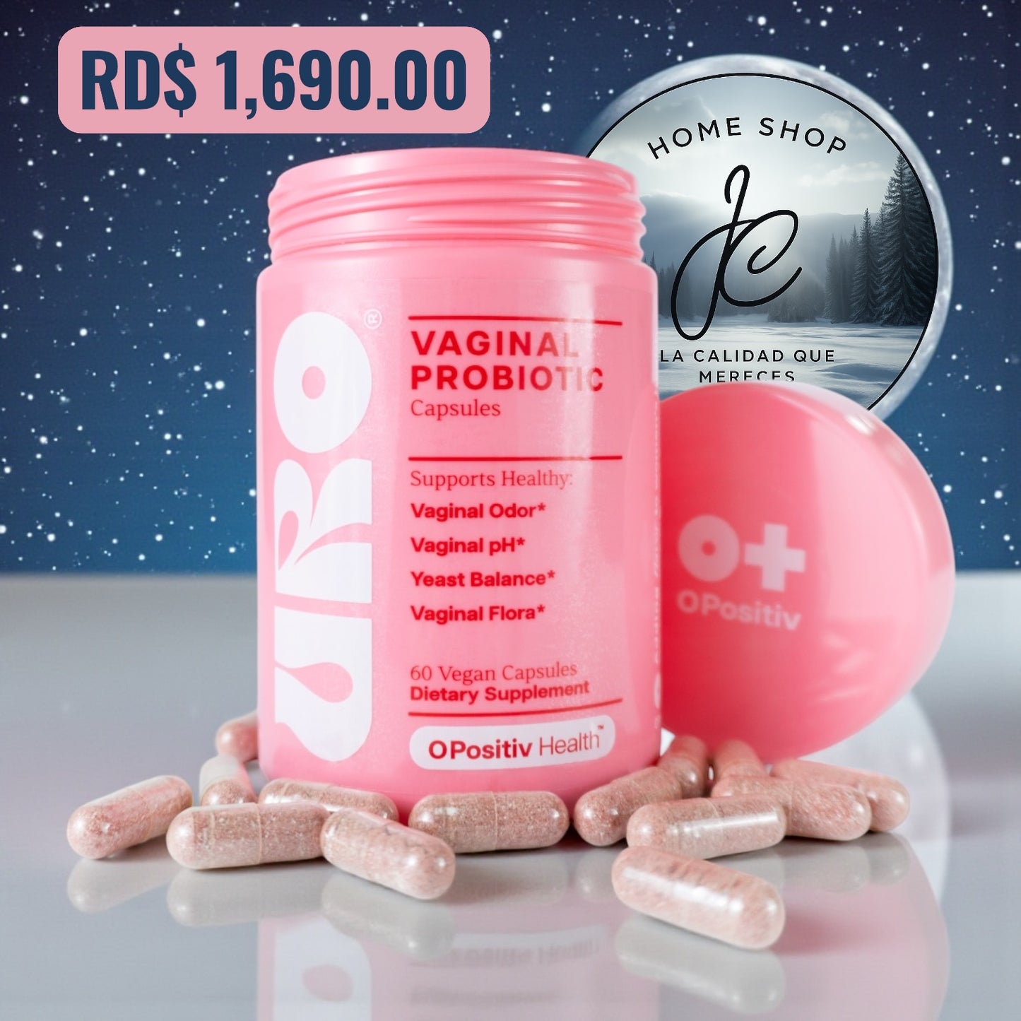 URO VAGINAL PROBIOTICS PARA LA SALUD VAGINAL DE LAS MUJERES, EQUILIBRIO DEL PH.