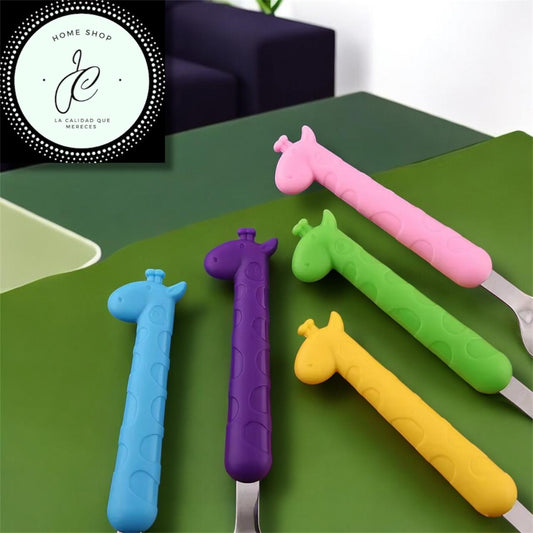 SET DE CUBIERTOS EN FORMA DE ANIMALES PARA NIÑOS