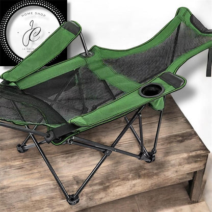 SILLA DE PLAYA PLEGABLE CON PORTAPIÉS