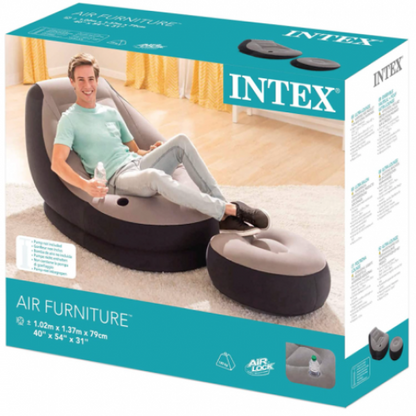SILLON Y REPOSAPIÉS INFLABLE INTEX