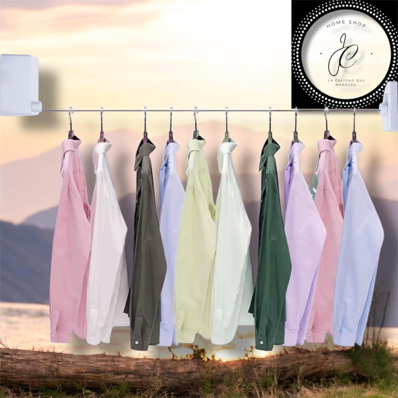 SOGA PARA COLGAR LA ROPA CON SOPORTE DE PARED REGULABLE