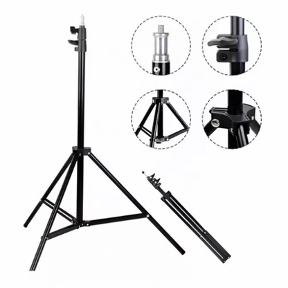 TRÍPODE PROFESIONAL AJUSTABLE DE ESTUDIO 2 METROS DE ALTA RESISTENCIA TRIPOD ALUMINIO