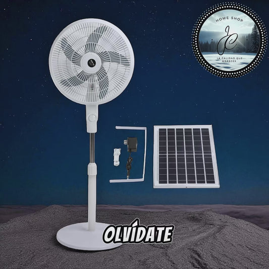 ABANICO SOLAR RECARGABLE DE 16 PULGADAS MD-12103