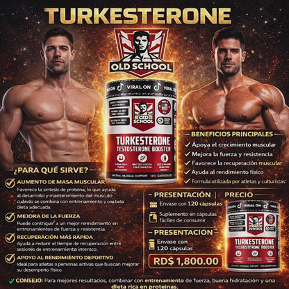 TURKESTERONE (TESTOSTERONA) X 120 CÁPSULAS