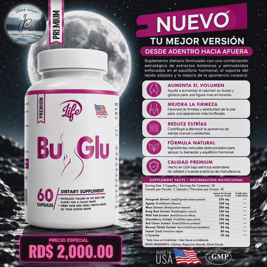 🌸BU-GLU REFUERZA BUSTO Y GLÚTEO X 60 CÁPSULAS🌸