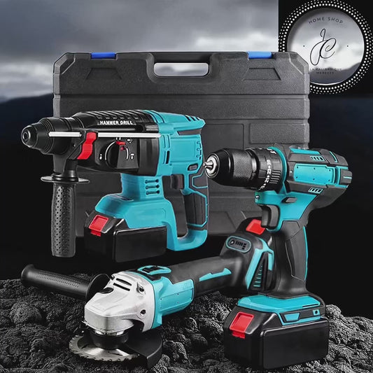 SET DE HERRAMIENTAS 5 PZ (ROTOMARTILLO, MINITALADRO, TALADRO DE IMPACTO Y PULIDOR)