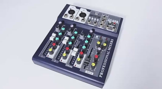 MEZCLADOR DE AUDIO 4 CANALES MIXER F4-USB MD-10723