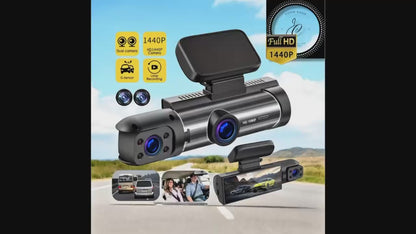 CÁMARA DE TABLERO DE DOBLE LENTE PARA AUTOMÓVIL HD 1080P MD-12705